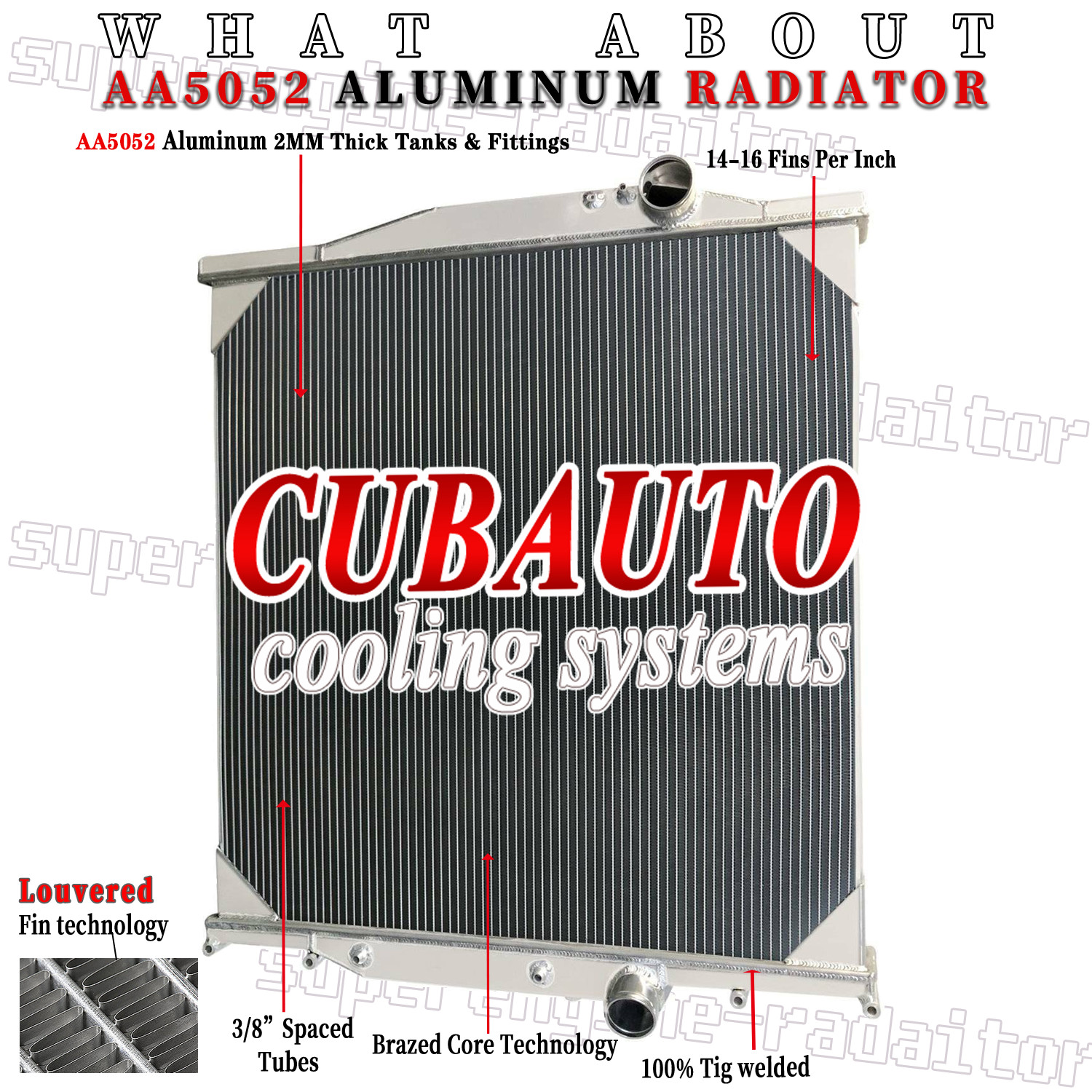 Aluminum Radiator For 2005-2007 Vision Volvo VNL VN VNM and Mack CX CXN Models