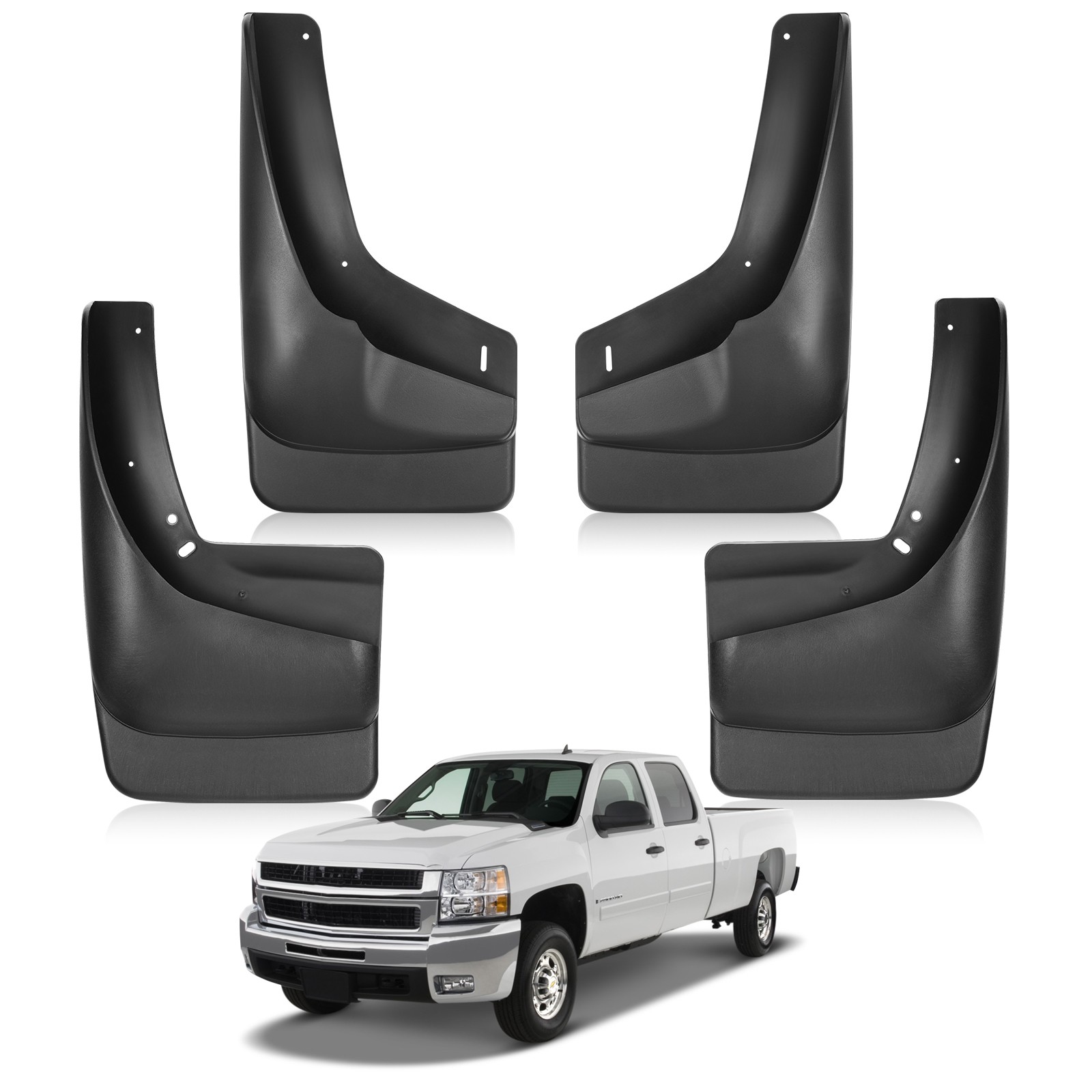 Mud Guards Splash Flaps Fit For 2001-2006 GMC Sierra 2500HD 3500 6.0L 8.1L 4PCS