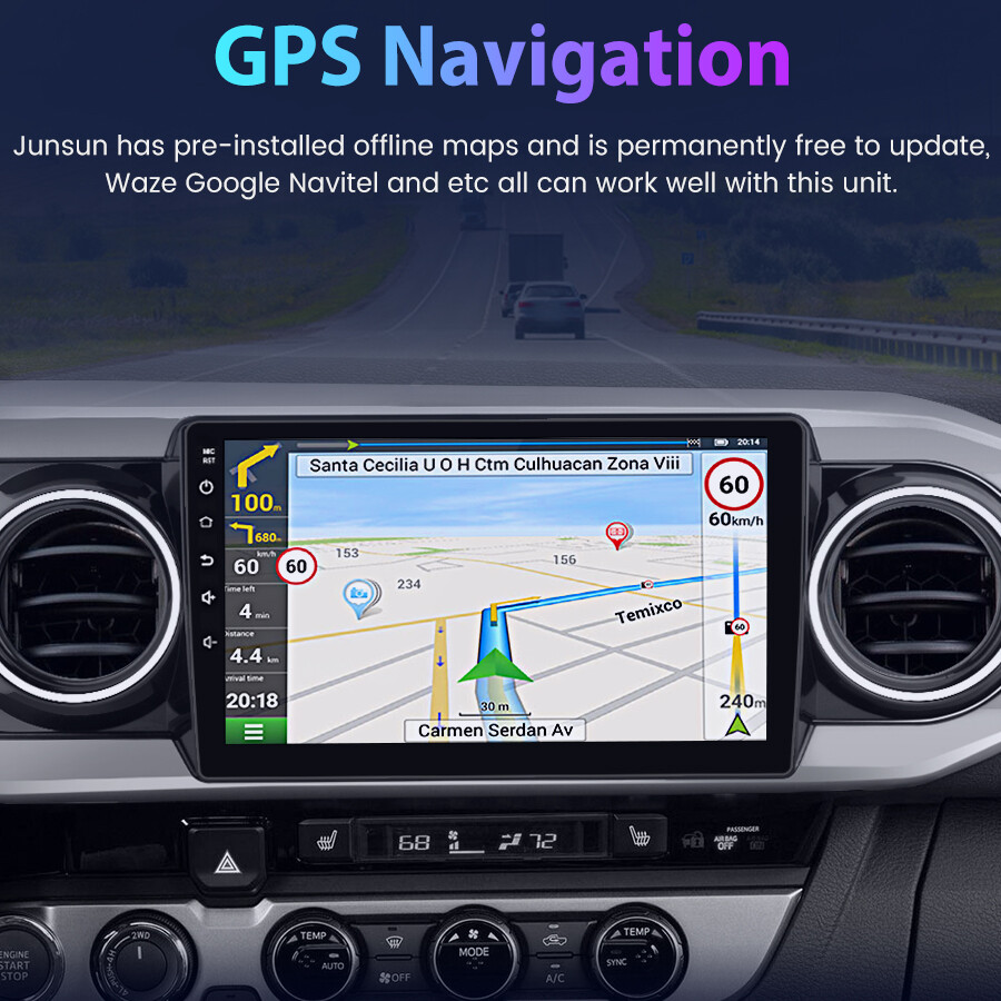 Android 15 CarPlay Car Radio Stereo Head Unit GPS BT For Toyota Tacoma 2016-2021