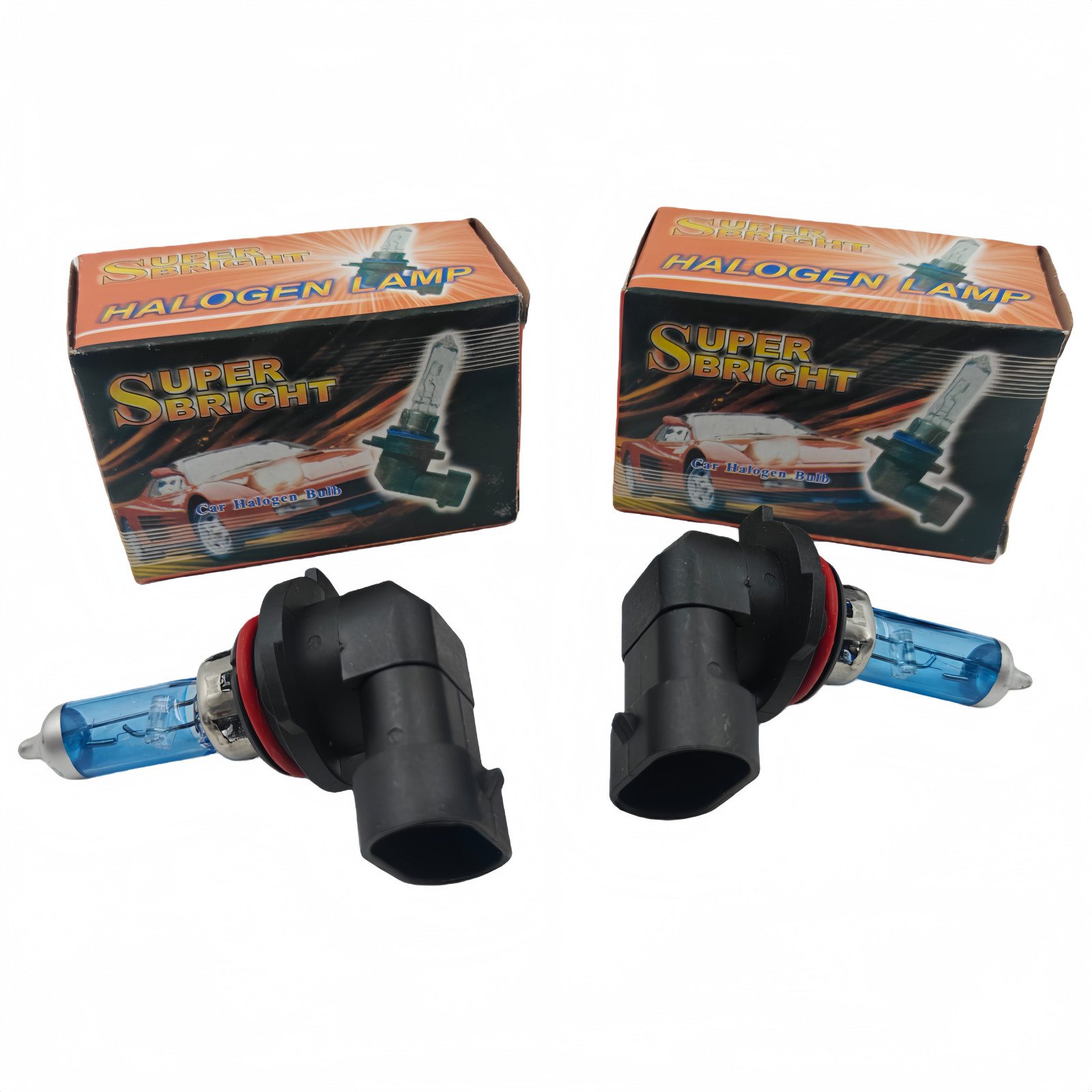 Car Front 9006 HB4 Low Beam Lamp 2Pcs 12-24V 100W 6000K Bright Headlight Bulbs