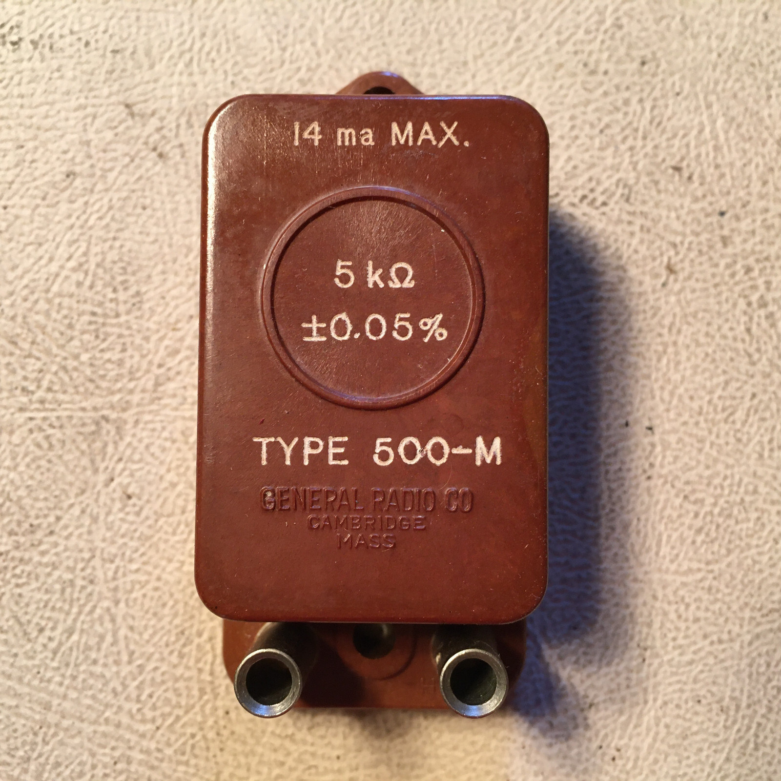 General Radio Resistor 500-M; 5K ohm .
