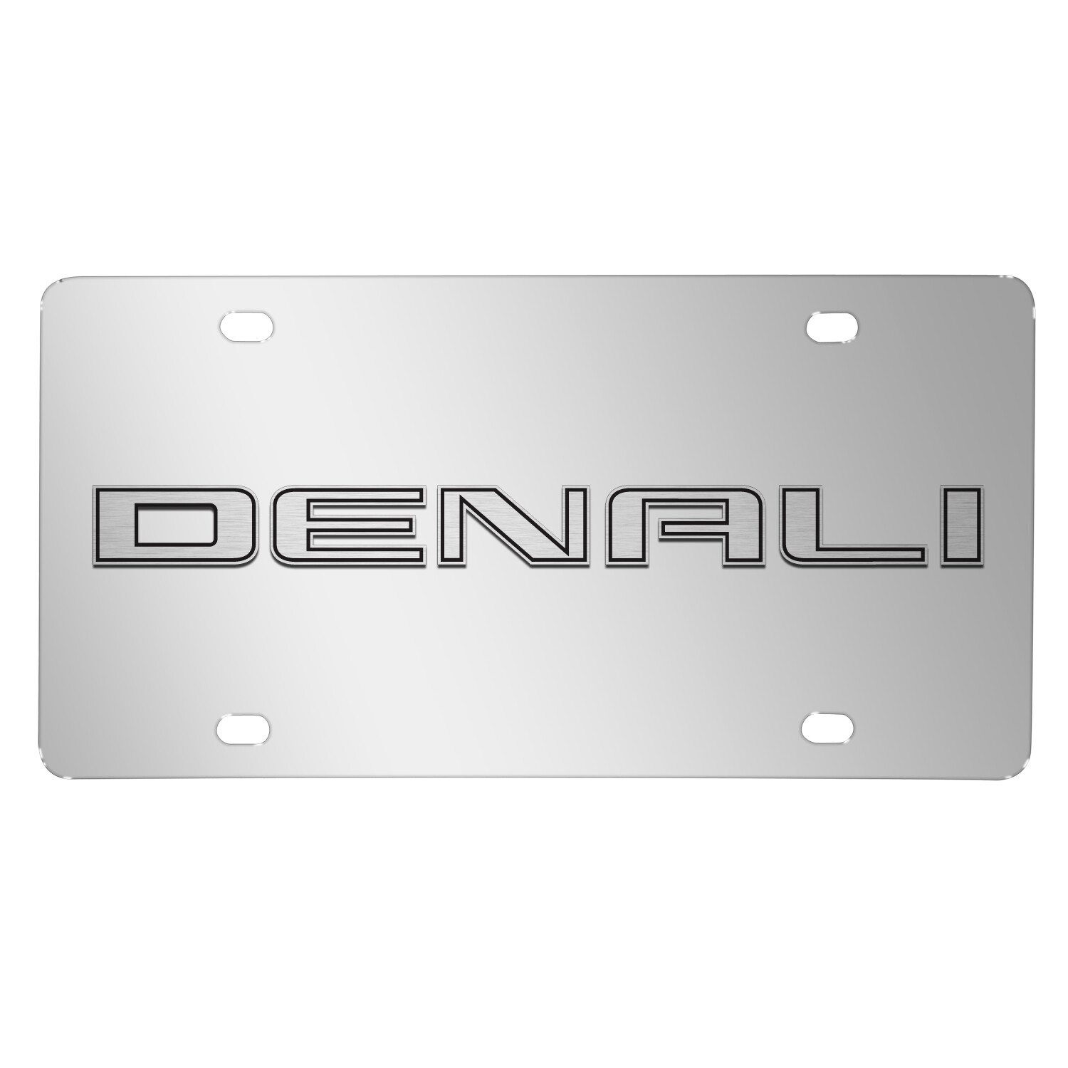 GMC Denali 3d Nameplate Mirror Chrome Stainless Steel License Plate