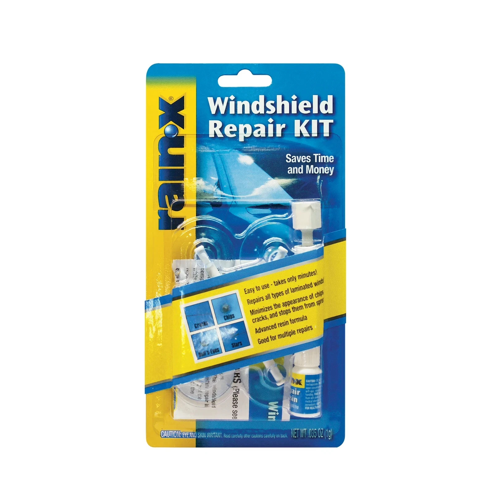 Rain‑X Fix a Windshield Repair Kit, for Chips, Cracks, Bulll’s-Eyes and Stars