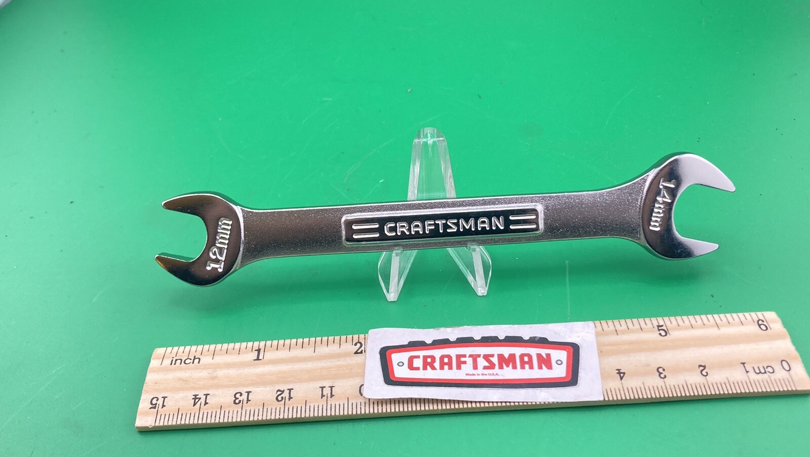 (NOS) Craftsman USA 12MM X 14MM Open End Wrench Vintage VV 44506 New Old Stock