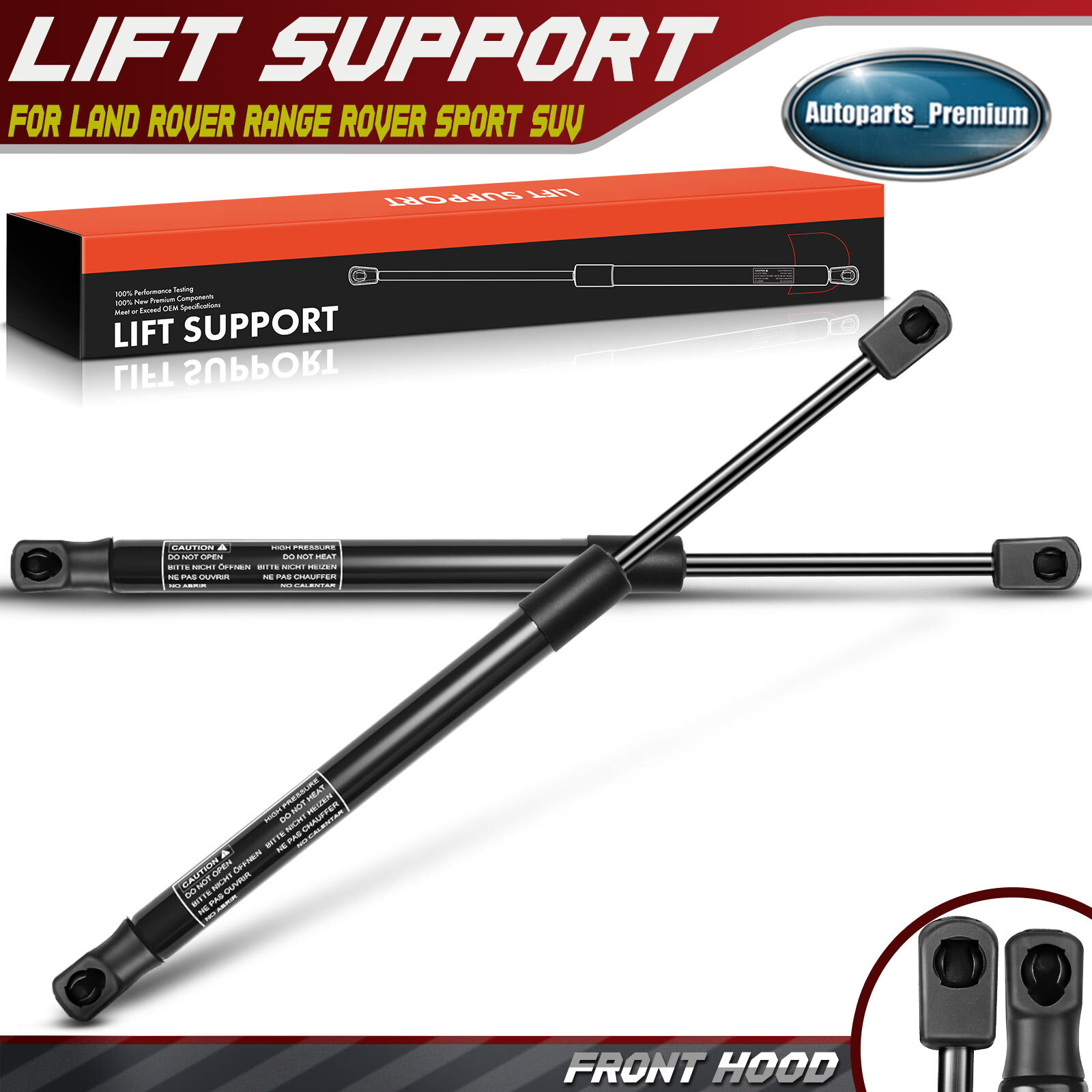 2pcs Front Hood Lift Supports for Land Rover Range Rover 13-22 Range Rover Sport
