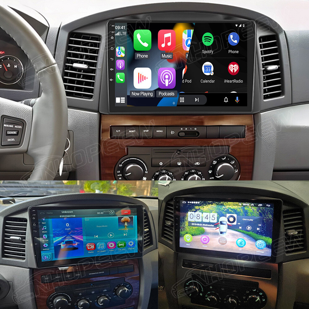 Carplay 10.1″ Android 15 Car Stereo Radio GPS For 2005-2007 Jeep Grand Cherokee