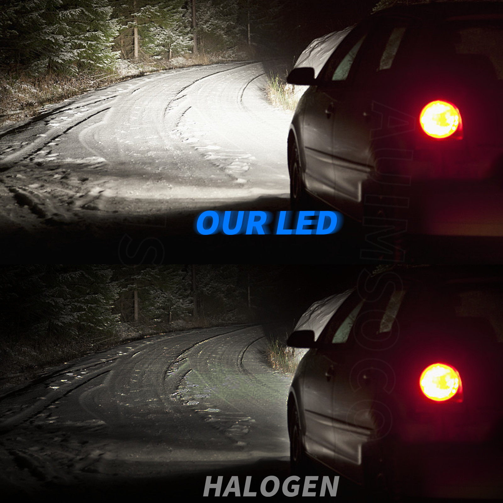4x H7 LED Combo Headlight Bulb High Low Beam Kit 8000K Super Bright White