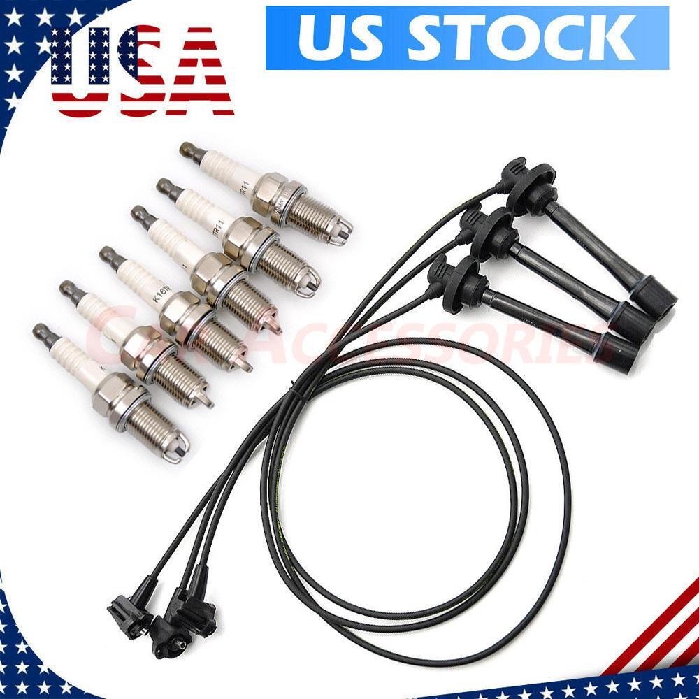 Replaced For Toyota 4Runner Tacoma Spark Plugs K16TR11 & TE66 Ignition Wires Set