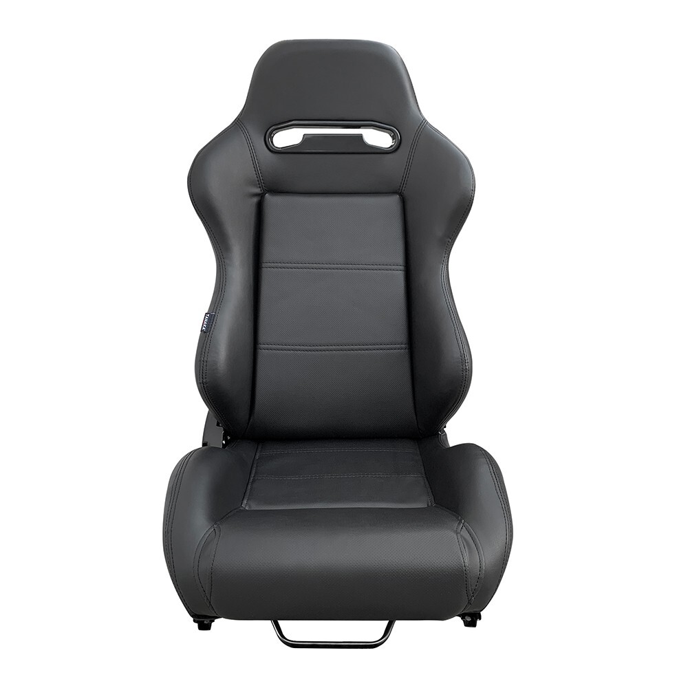 2X TANAKA PERFORATED PVC LEATHER RACING SEAT RECLINABLE + SLIDER FOR CHEVY *****