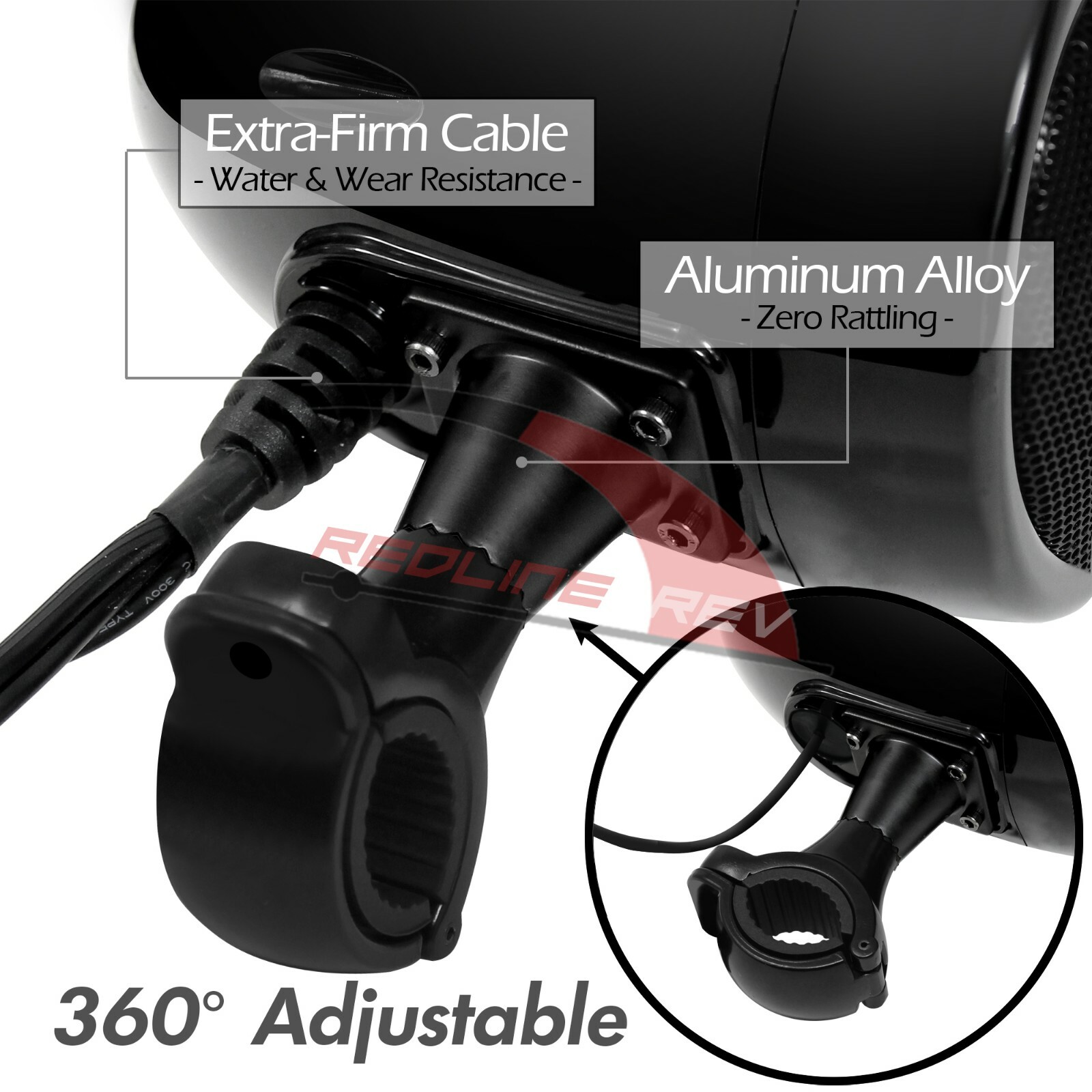 Refurb Waterproof Bluetooth Motorcycle Stereo Speakers Amplifier Audio System