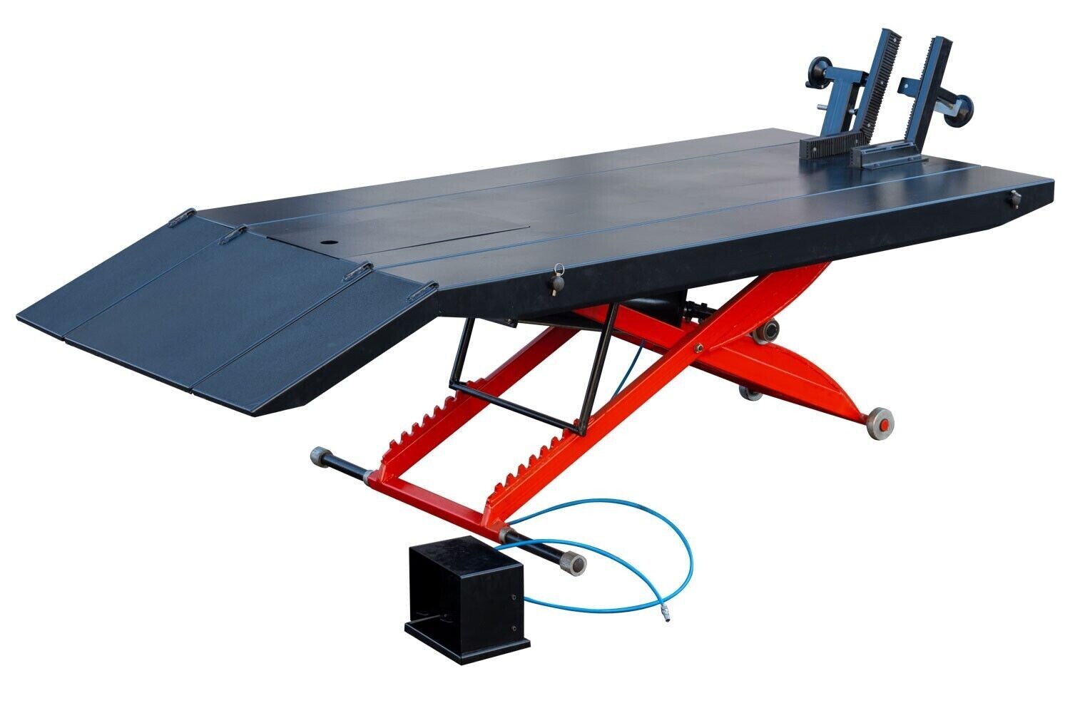 XK MJ300 Air Operated Motorcycle ATV Lift Table w. Side And Front Ext. 1100LB