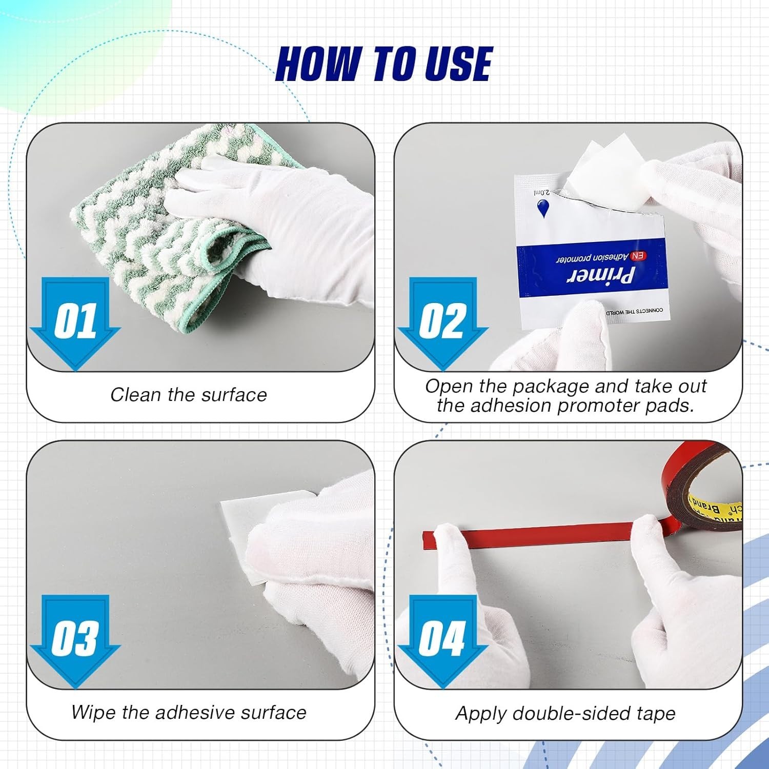 16 Pcs Adhesion Promoter, High Performance Adhesion Promoter for Plastic, Dou…