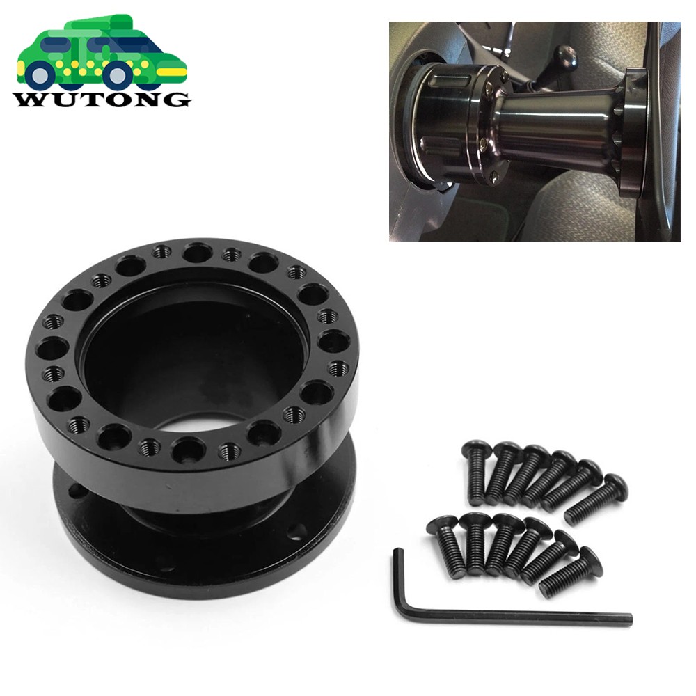 2″/51mm Universal Aluminum Spacer For Steering Wheel Hub Adapter Boss Kit Black
