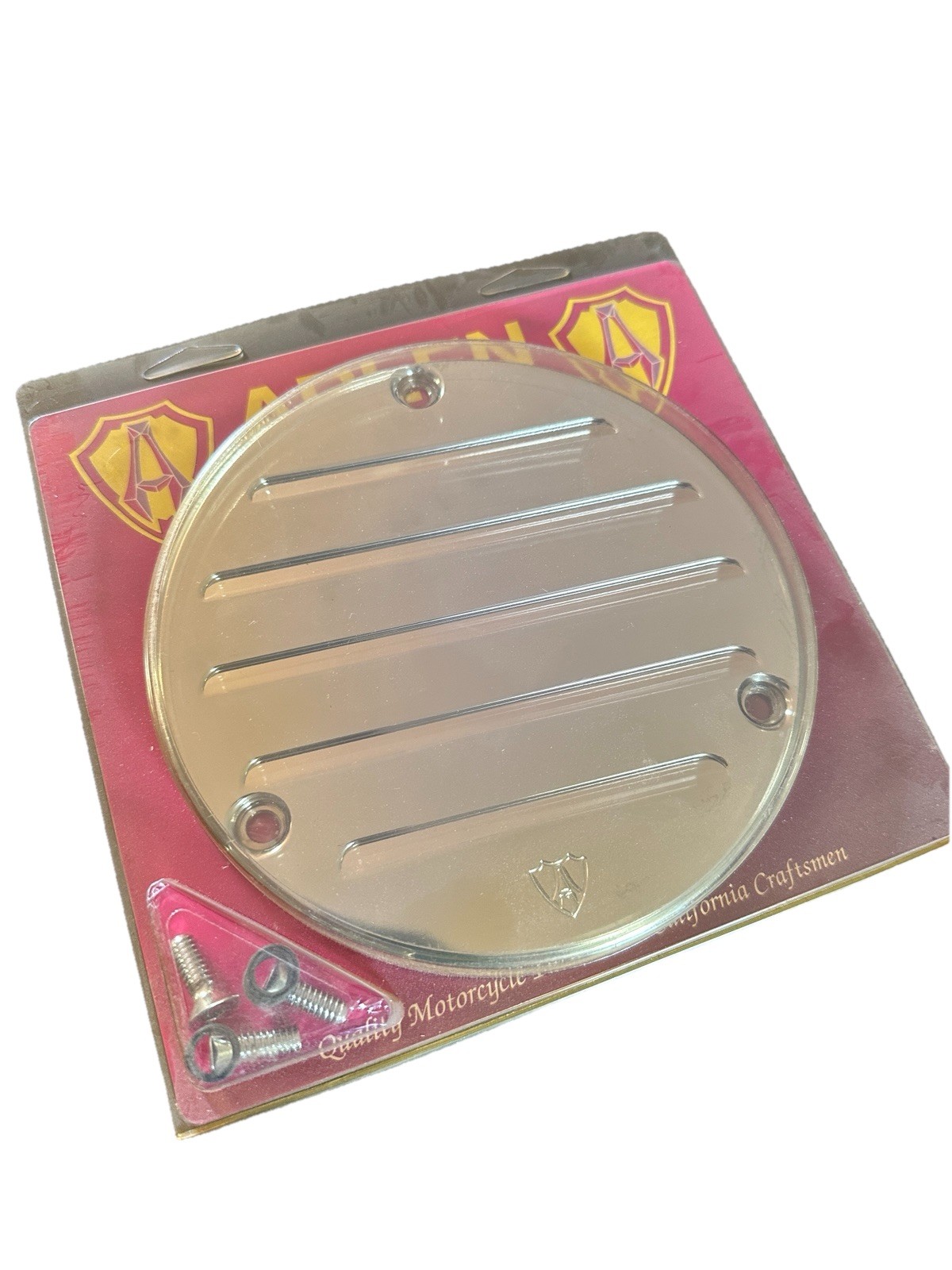 Arlen ness 3 Hole Derby Cover NOS Chrome Louver Series Evo fXR
