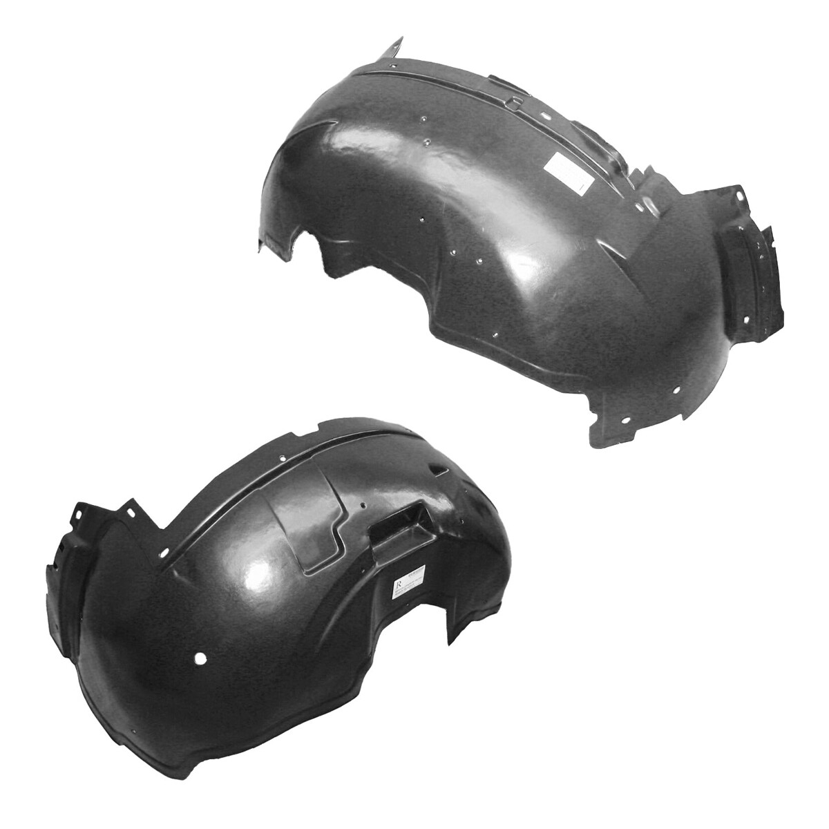 Driver & Passenger Side Fender Liner Set w/ Clips For 2001-2007 Silverado Sierra