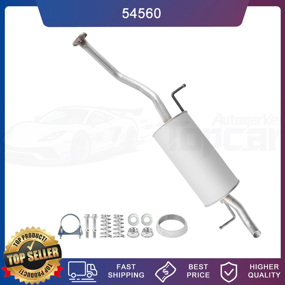 Stainless Steel Rear Exhaust Muffler fits: 2004-2009 Toyota Prius 1.5L