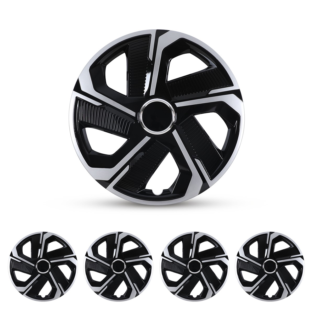 16″ Set of 4 Snap On Full Hub Caps Wheel Covers Fit for R16 Tire & Steel Rim NEW