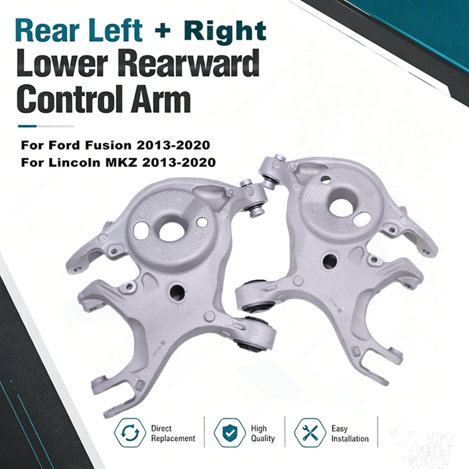 2Pcs For Lincoln MKZ 2013-2020 Control Arm Rear Left + Right Lower Rearward