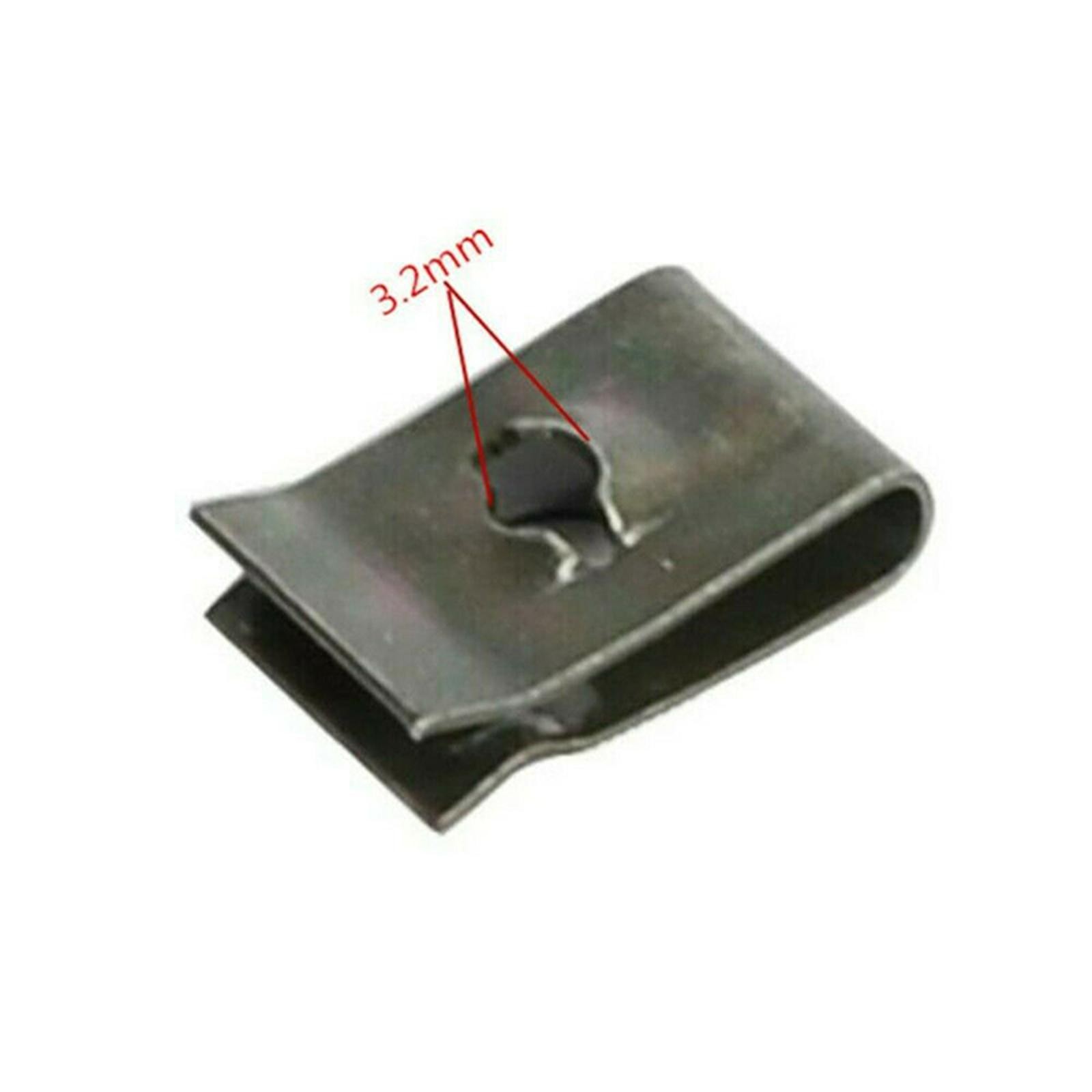 50PCS U-Type Metal Car Speed Fastene Self Tapping Screw Spire Clip Spring Plate
