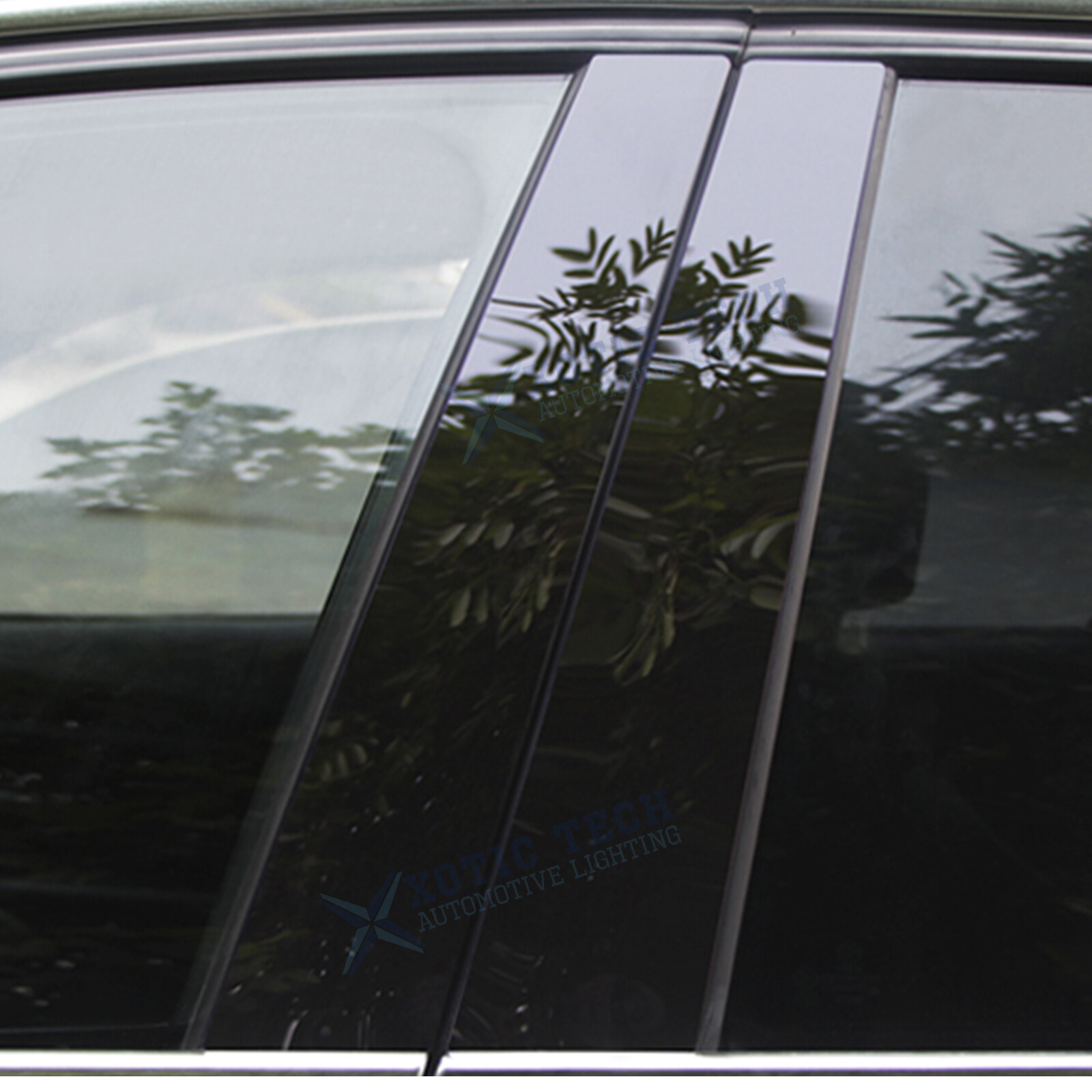 Black Window Pillar Posts Door Trim Piano Cover For Toyota Corolla 2019-2025