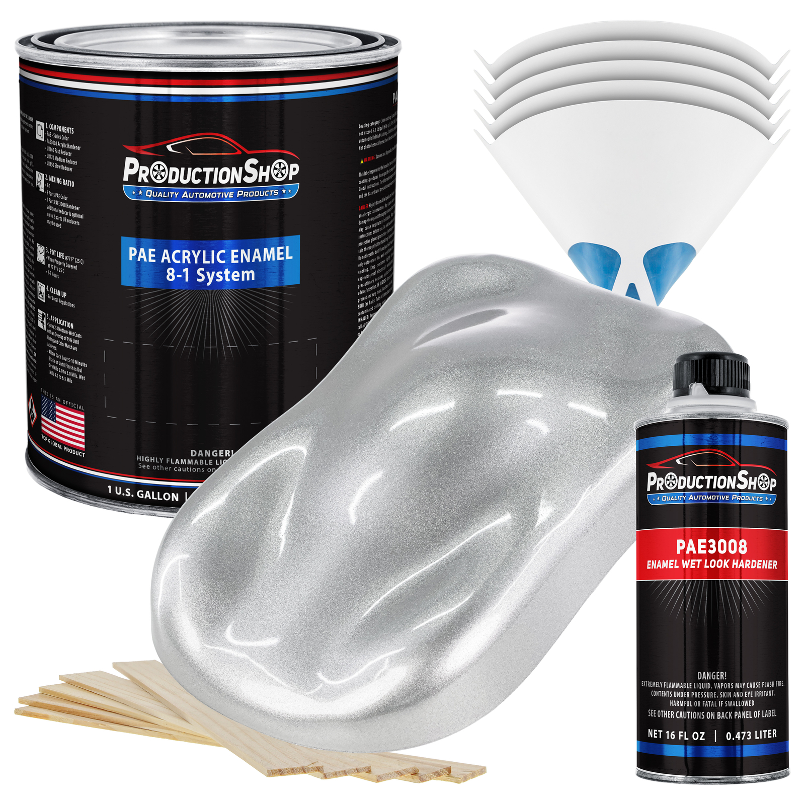 ProductionShop Galaxy Silver Acrylic Enamel Gallon Kit, Auto Paint