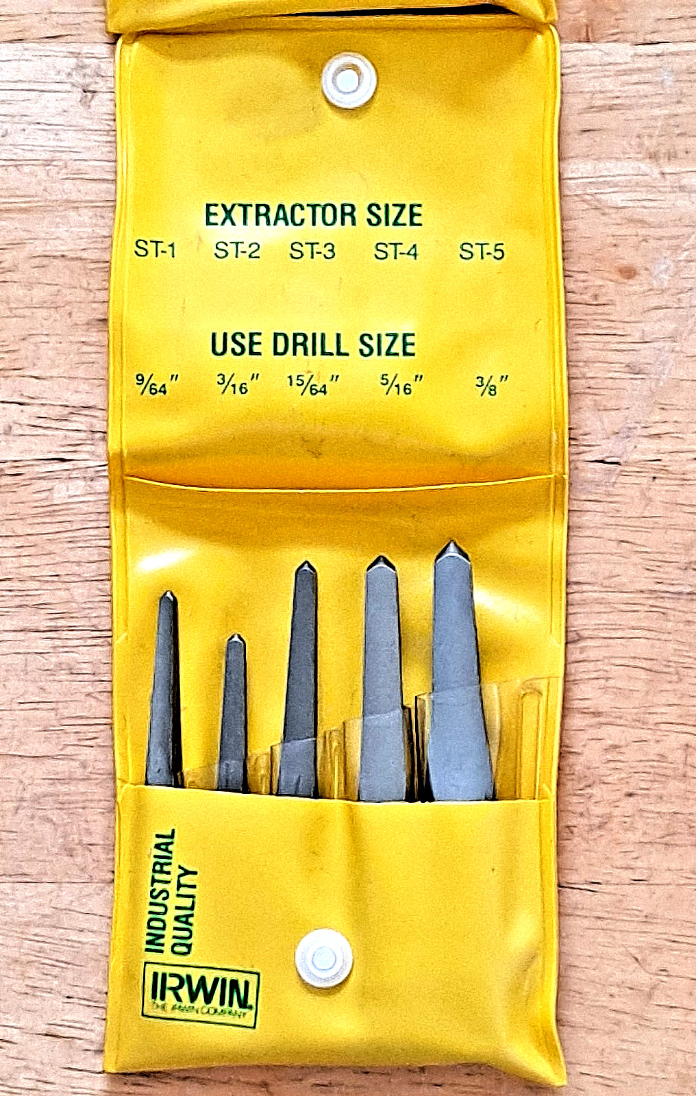 Irwin 52635 Hanson 5pc Straight Flute Screw Extractor Set NEW FREE SHIPPING