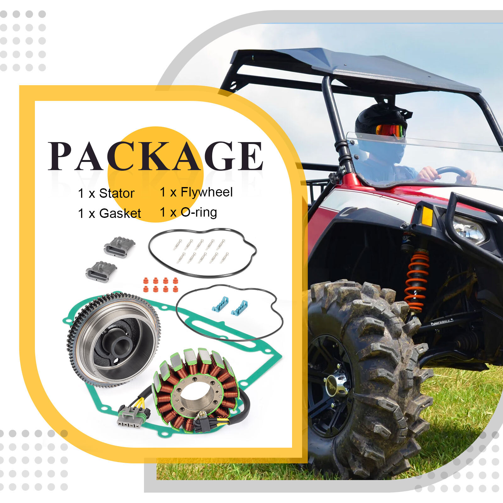Stator & Flywheel Rotor Gasket for Polaris RZR 4 S 800 Ranger 700 800 Sportsman