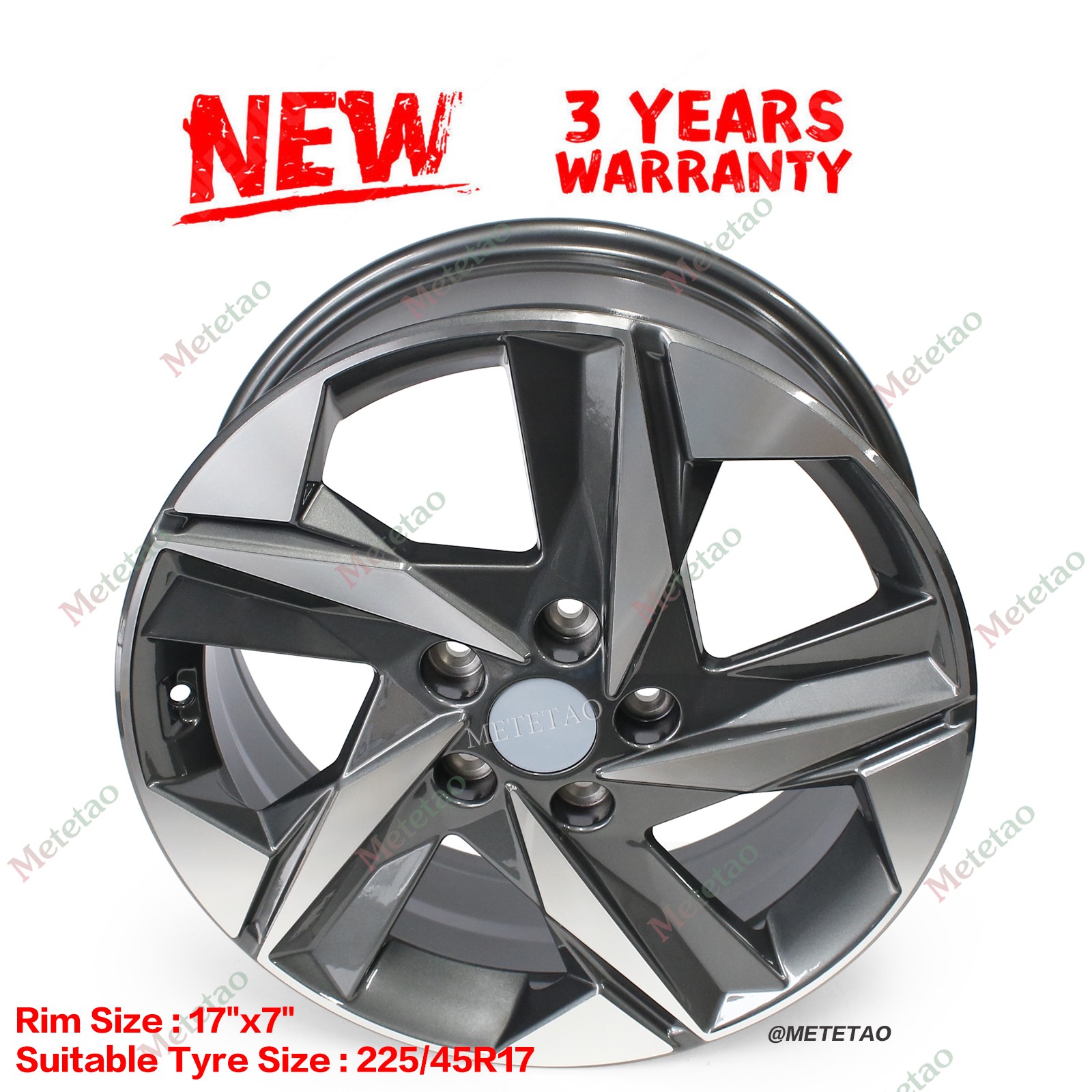 17X7 Inch Alloy Wheel Replacement For Hyundai Elantra 2021-2023 Rim 71003