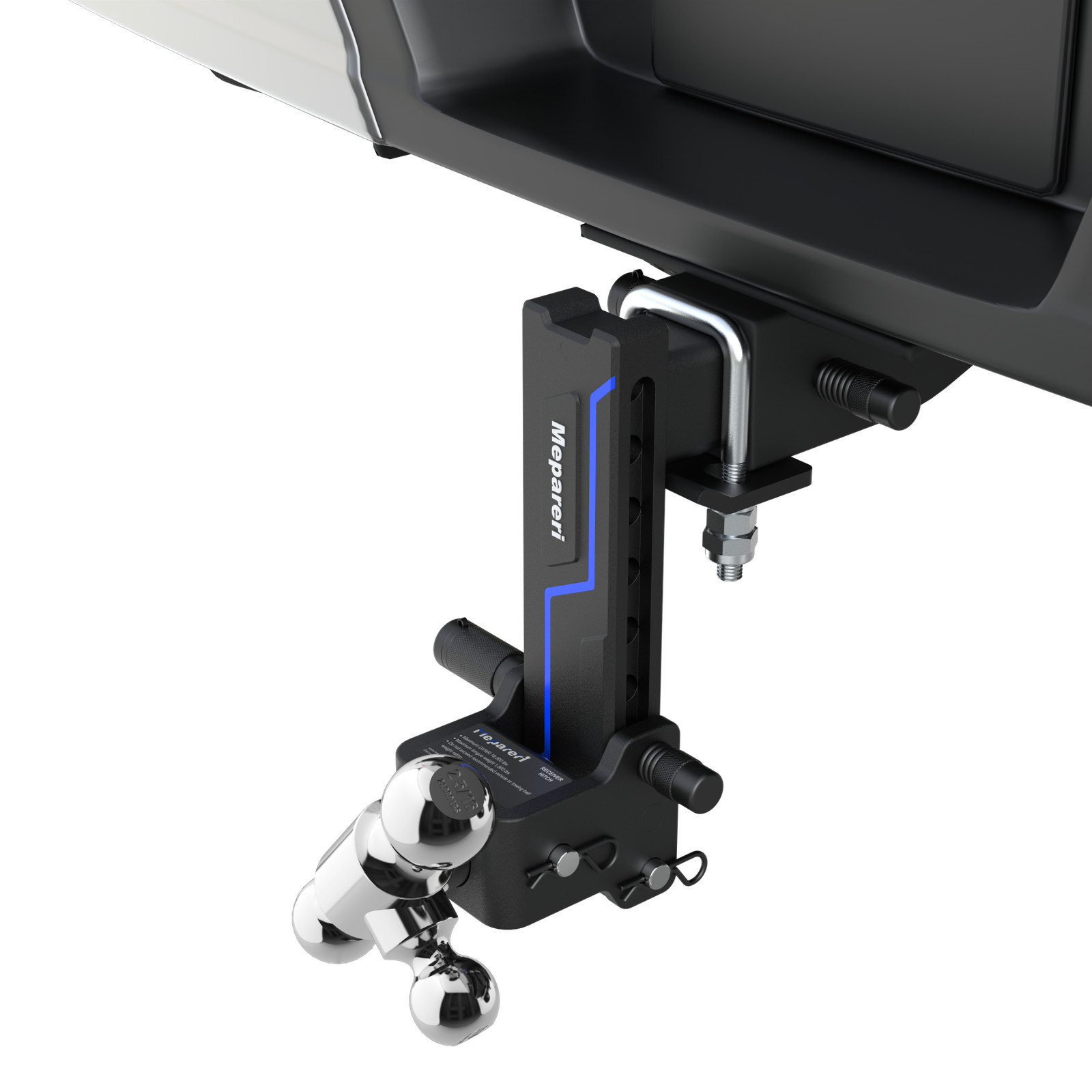 2.5″ Receiver 8.5″ Drop Trailer Hitch Tow Hitch Tri Ball 18000lb Stowable Design