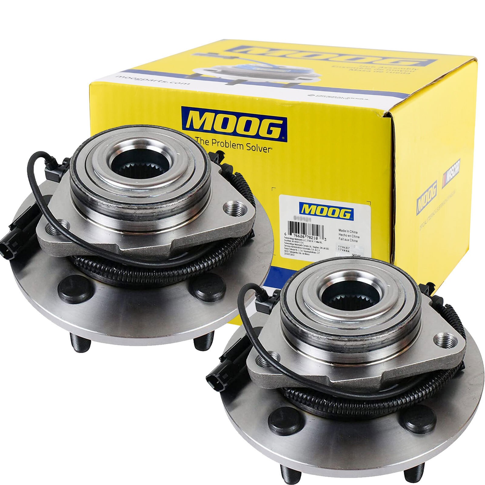 MOOG Front Wheel Hub Bearing Pair For RAM 1500 2011-2019 5 Lugs W/ABS