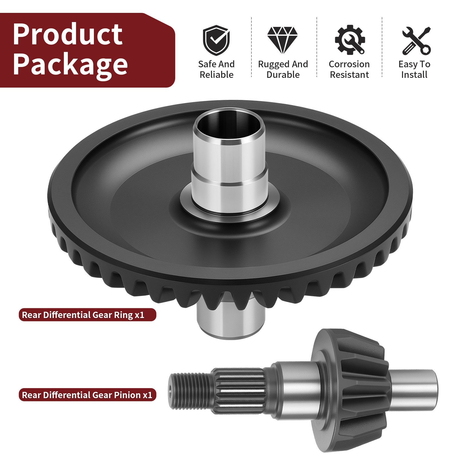 Rear Differential Gear Ring Pinion For Honda Rancher 420 TRX420FA FPA 2009-2014