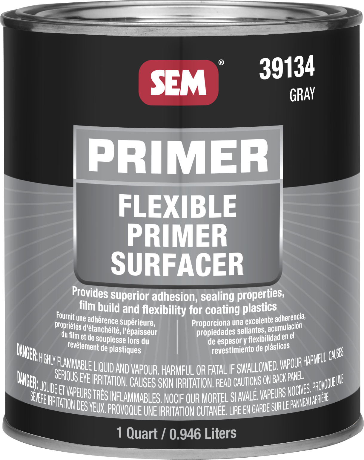 SEM 39134 Flexible Primer Surfacer for Automotive Bumper Covers Plastics 1 Quart