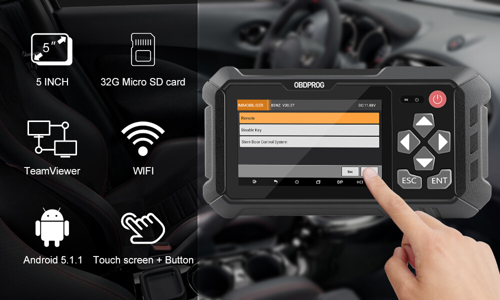 OBDPROG M500 Cluster Mileage Correction Odometer Adjust OBD2 Scanner Oil Reset