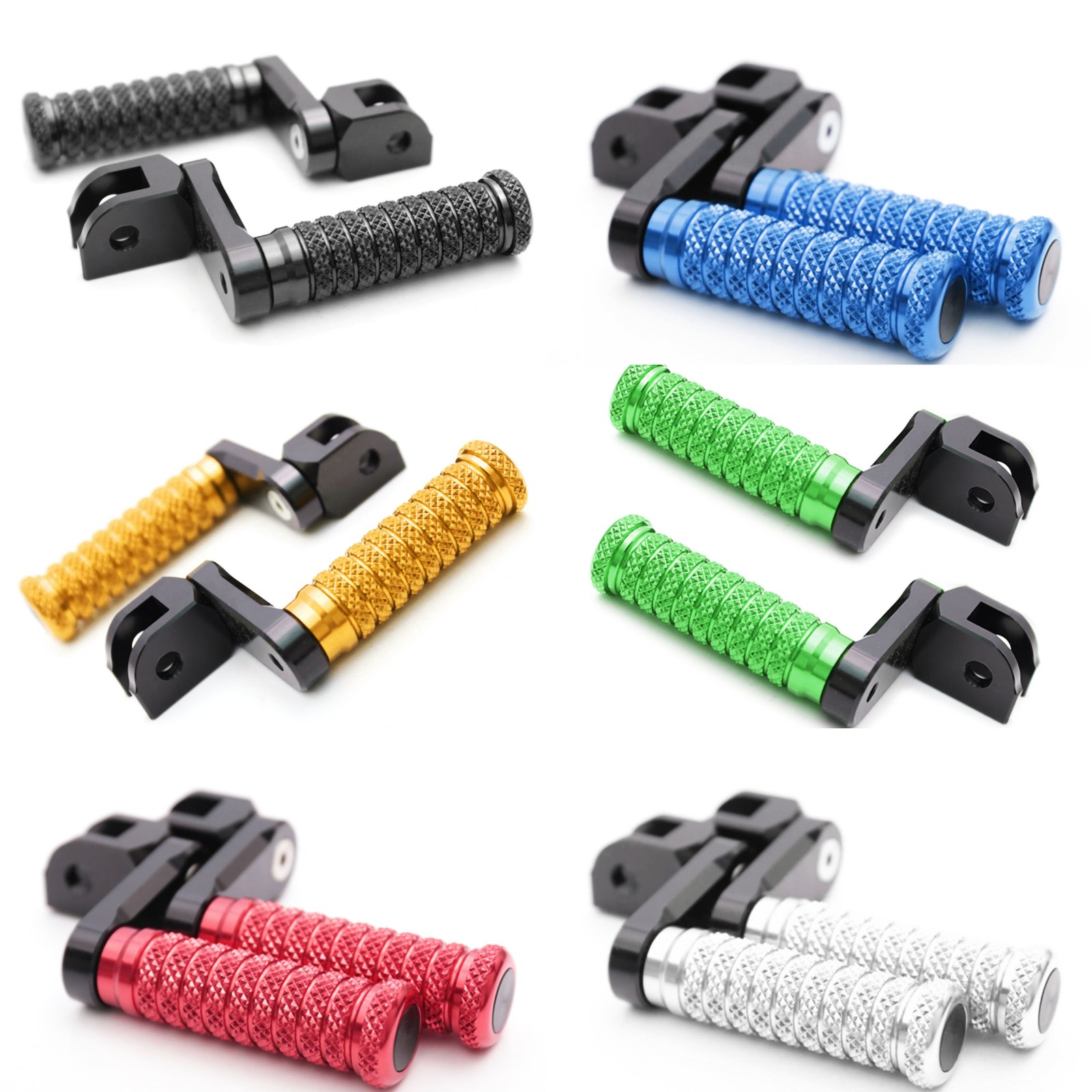 Silver M-Grip Front 40mm Extend Foot Pegs For 1199 Panigale S R 12 13 14 15 16
