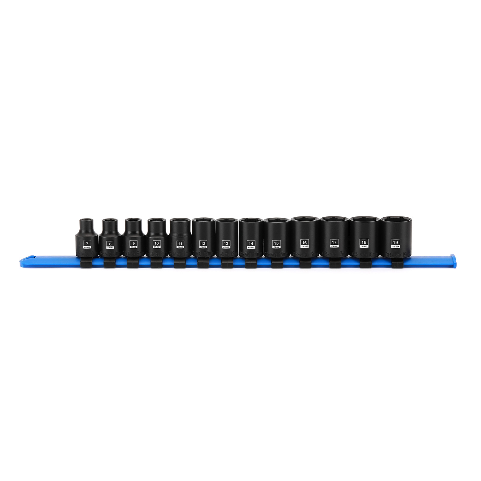 13PCS 3/8″Drive Magnetic Socket Set, Shallow, 6-Point, Metric, 7mm to 19mm CR-MO
