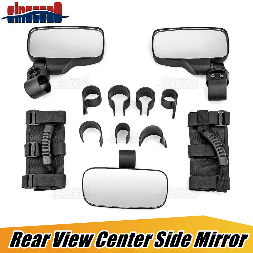 UTV Side View Rear Center Mirrors Set For Kawasaki Mule PRO FX FXT DX DXT PRO-MX