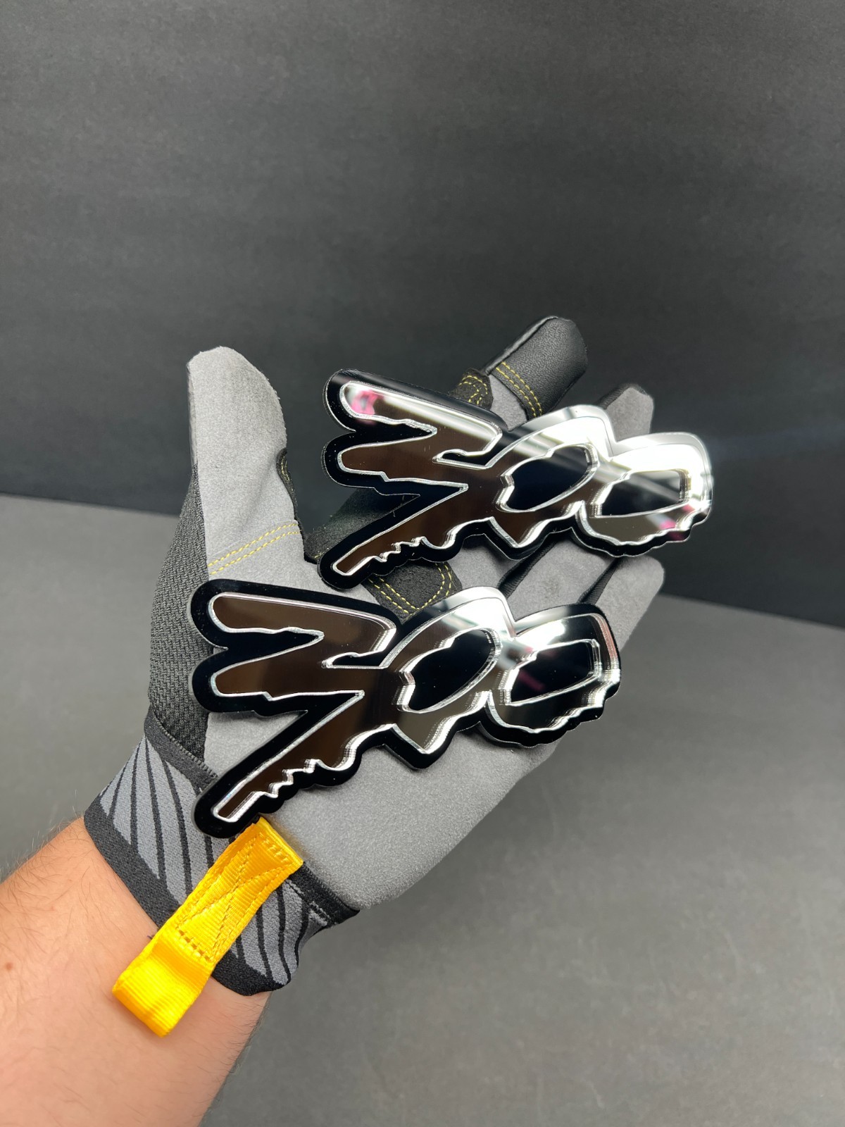 2PC MIRROR SILVER 300S Car Emblem Fender Badges Custom Design Aggressive
