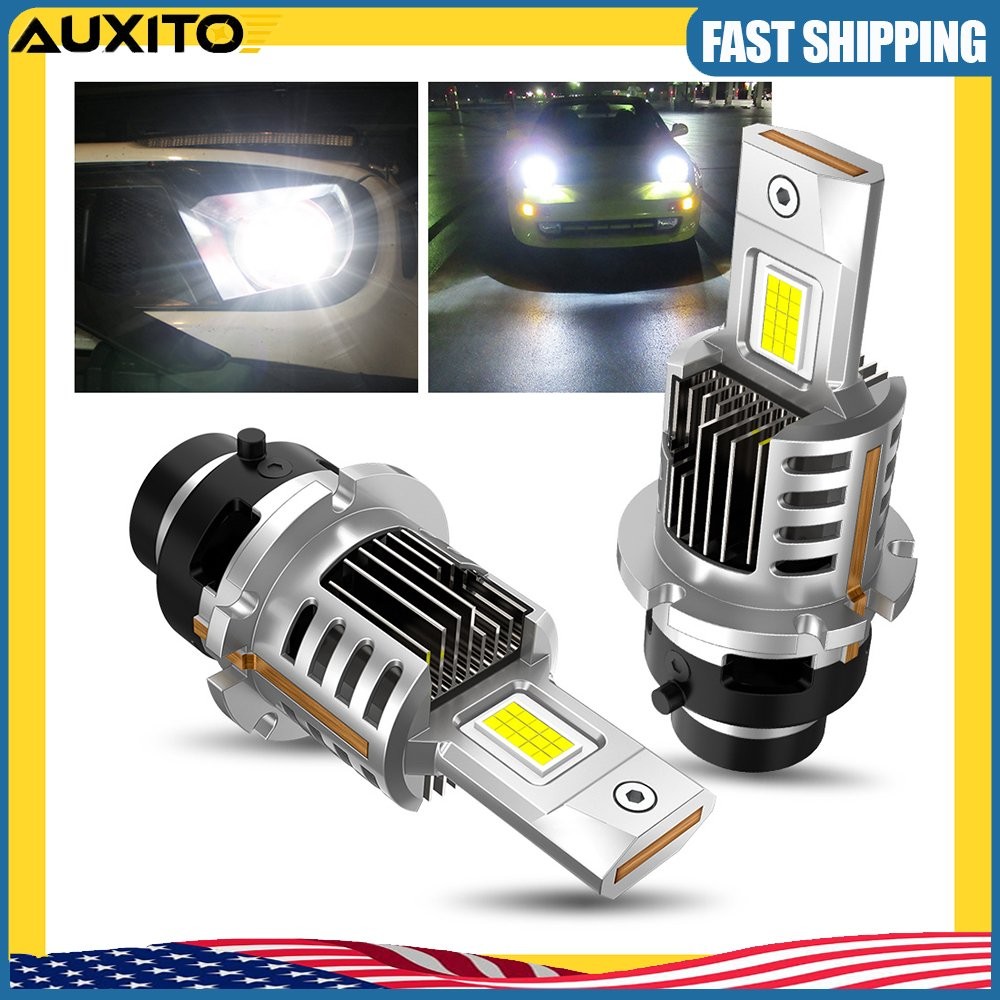 AUXITO 2x D4S Led Headlight Bulbs 120W 6000K HID Xenon Replacement Low/High Beam