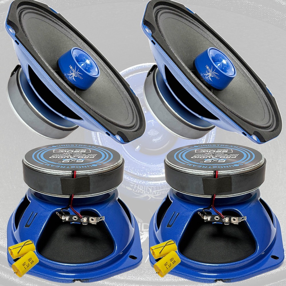 4X SPM.694T 6″x9″ Car Speakers 550 Watts Peak 4 Ohm LOUD Mid-range PRO Audio