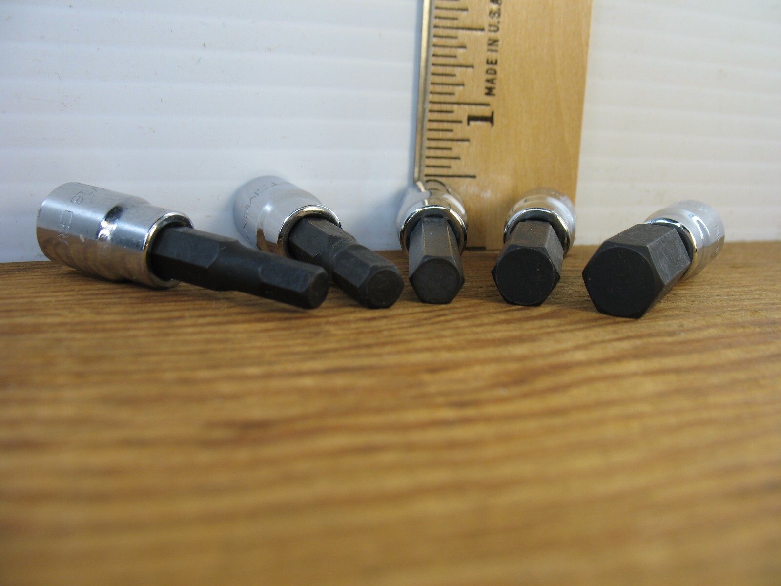 Set of 5 Craftsman 1/4″ Drive SAE Hex Bit Sockets. 3/16″ 7/32″ 1/4″ 5/16″ 3/8″