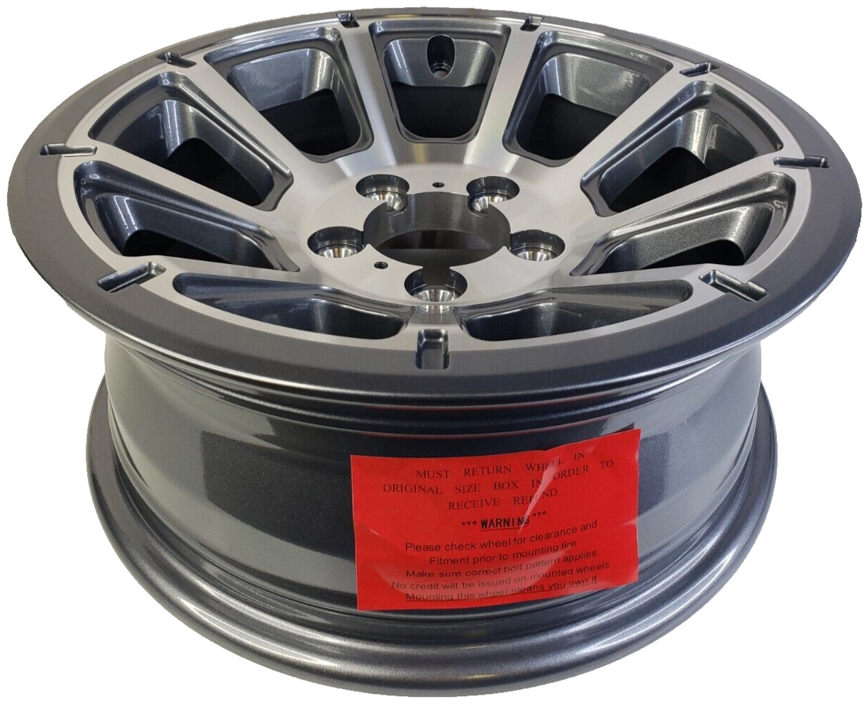 Vision Wheel 353 Turbine Trailer RIM 14X5.5 5×4.50 0mm Gum Metal Machined Face