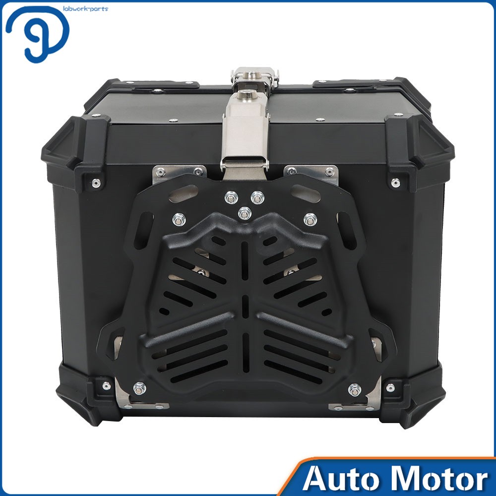 Motorcycle Top Case Tail Box 45L Aluminum Trunk Luggage Storage Rear Tour Box