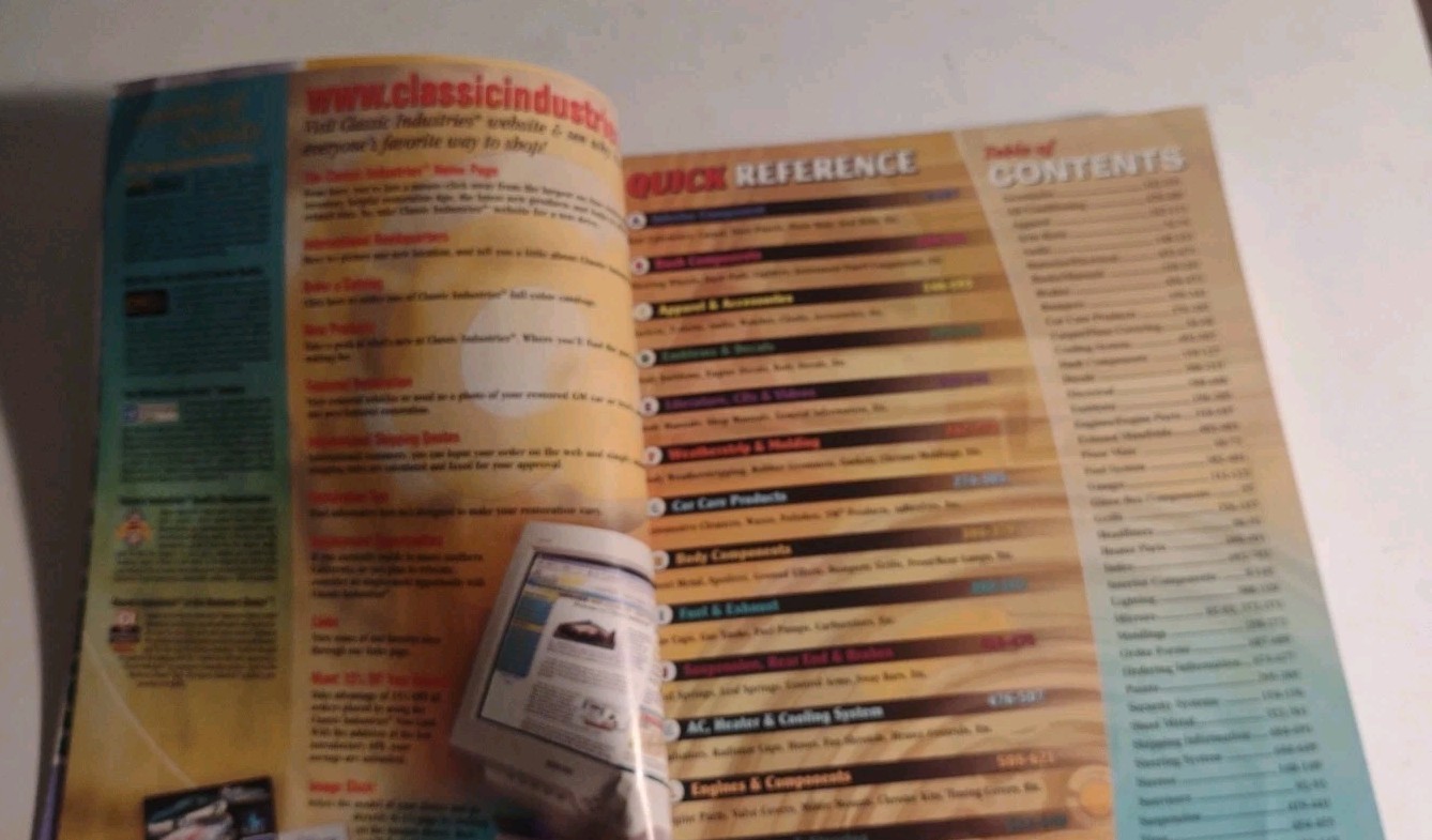 Classic Industries Chevrolet Impala/Full Size Passenger Car 1958-1996 Catalog.