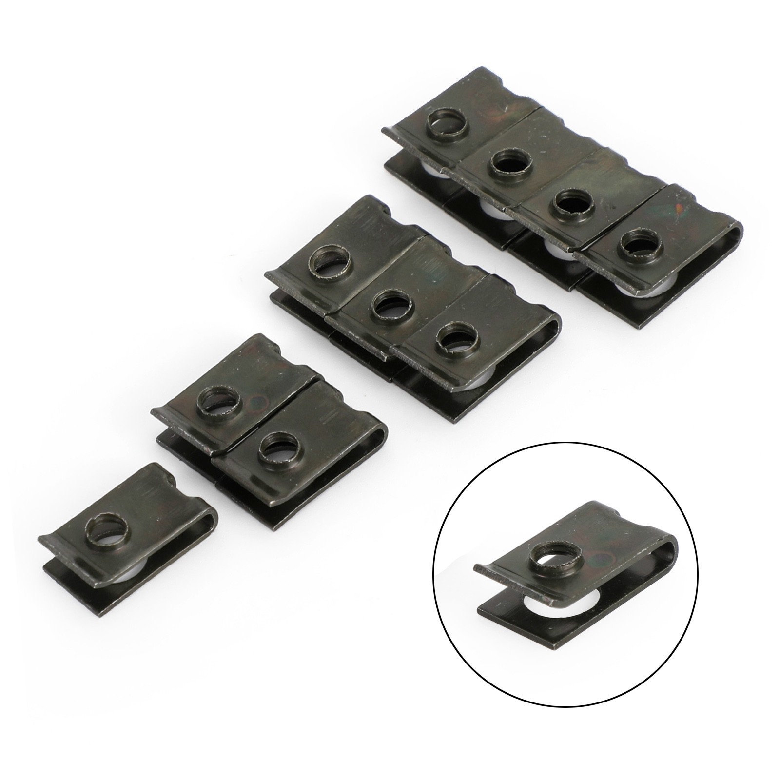 M5 5MM THREAD ZINC PLATED SPRING SPIRE C CLIPS U NUTS SPEEDCLIPS CHIMNEY QTY 10#