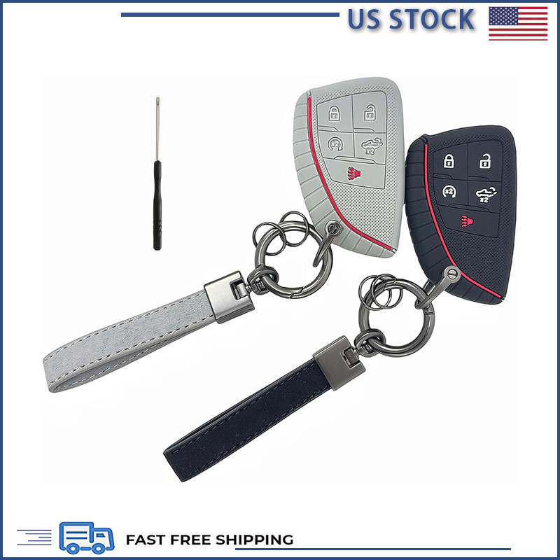 Silicone Rubber Key Fob Cover 2026-2022 Chevy Silverado 1500 GMC Sierra 2026 202
