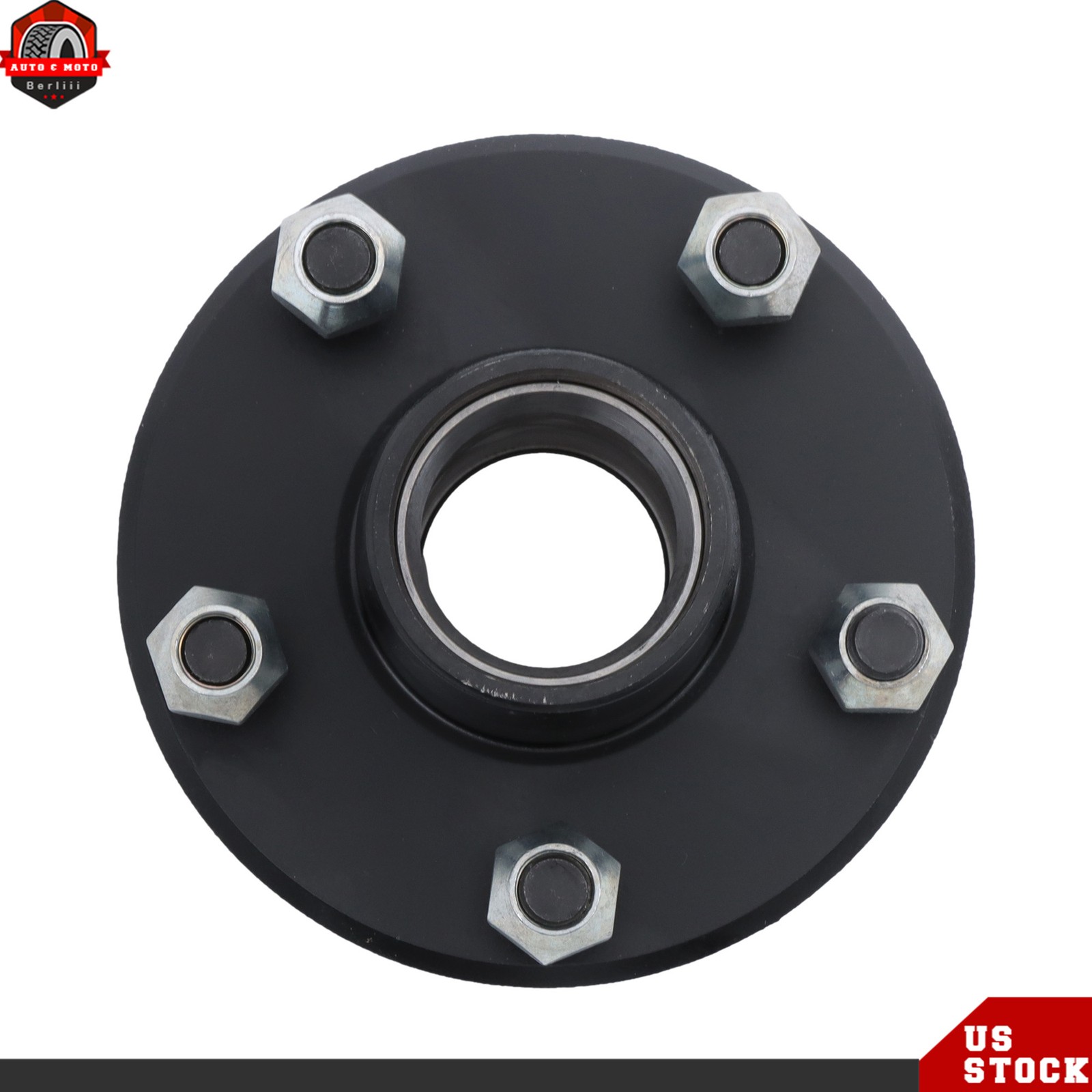 2 × Trailer Hub Kit 5 Lug 4.5″ For 2000lb 1″ or 1-1/16″ Spindle & L44643 Bearing