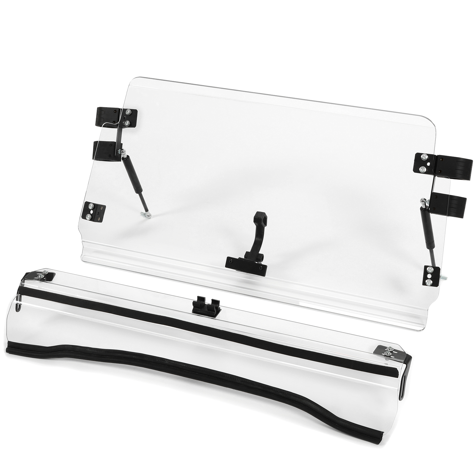 Clear Flip Front Windshield For Polaris RZR 800/S 800/4 800/ XP 900 2008-2014