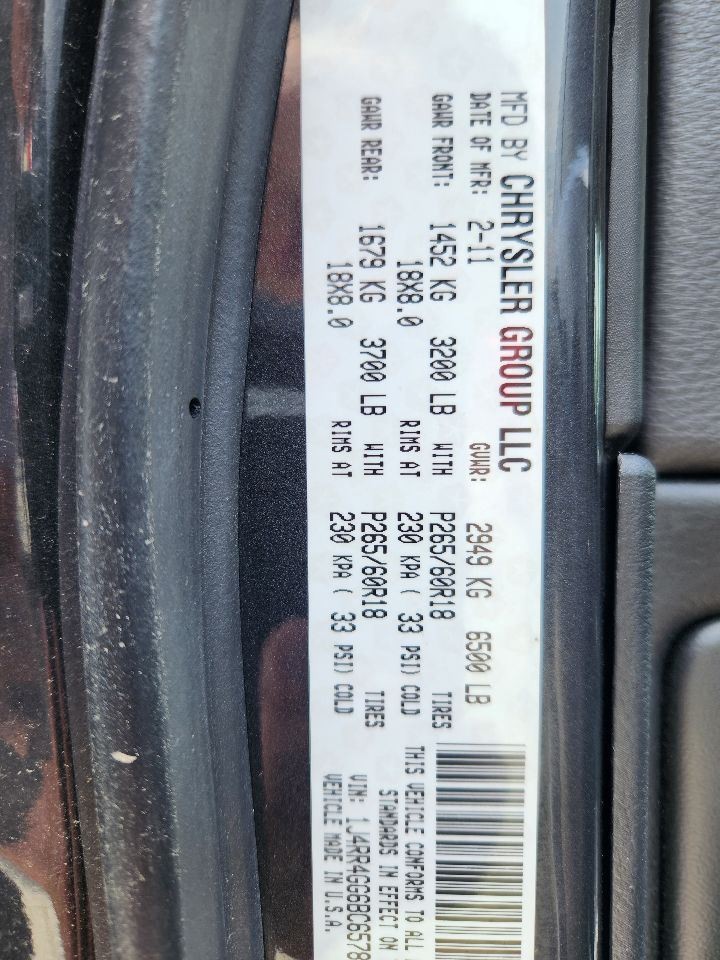 Passenger Front Door Wk Body VIN E Or F Fits 11-22 GRAND CHEROKEE 3512083