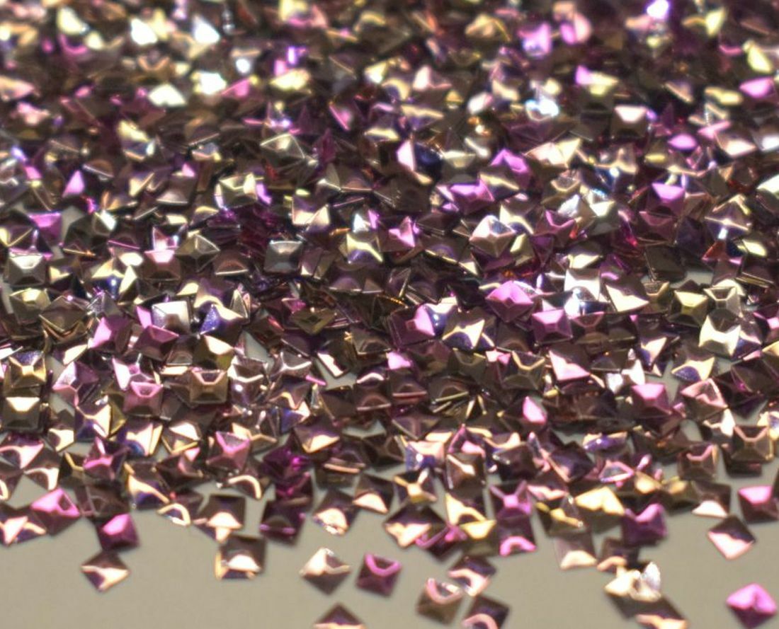 Rose Gold 2MM Square Shaped 3D Glitter Art Epoxy Tumbler Resin Casting