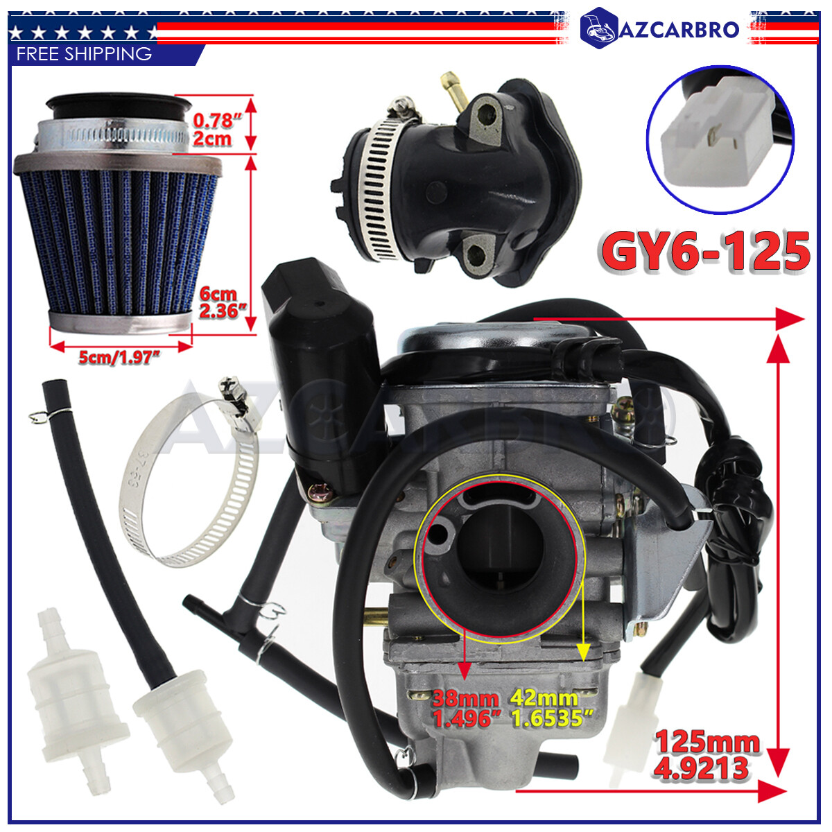 Carburetor For SCOOTER GY6 110cc 125 150CC ATV NST JCL Chinese Roketa Sunl CARB